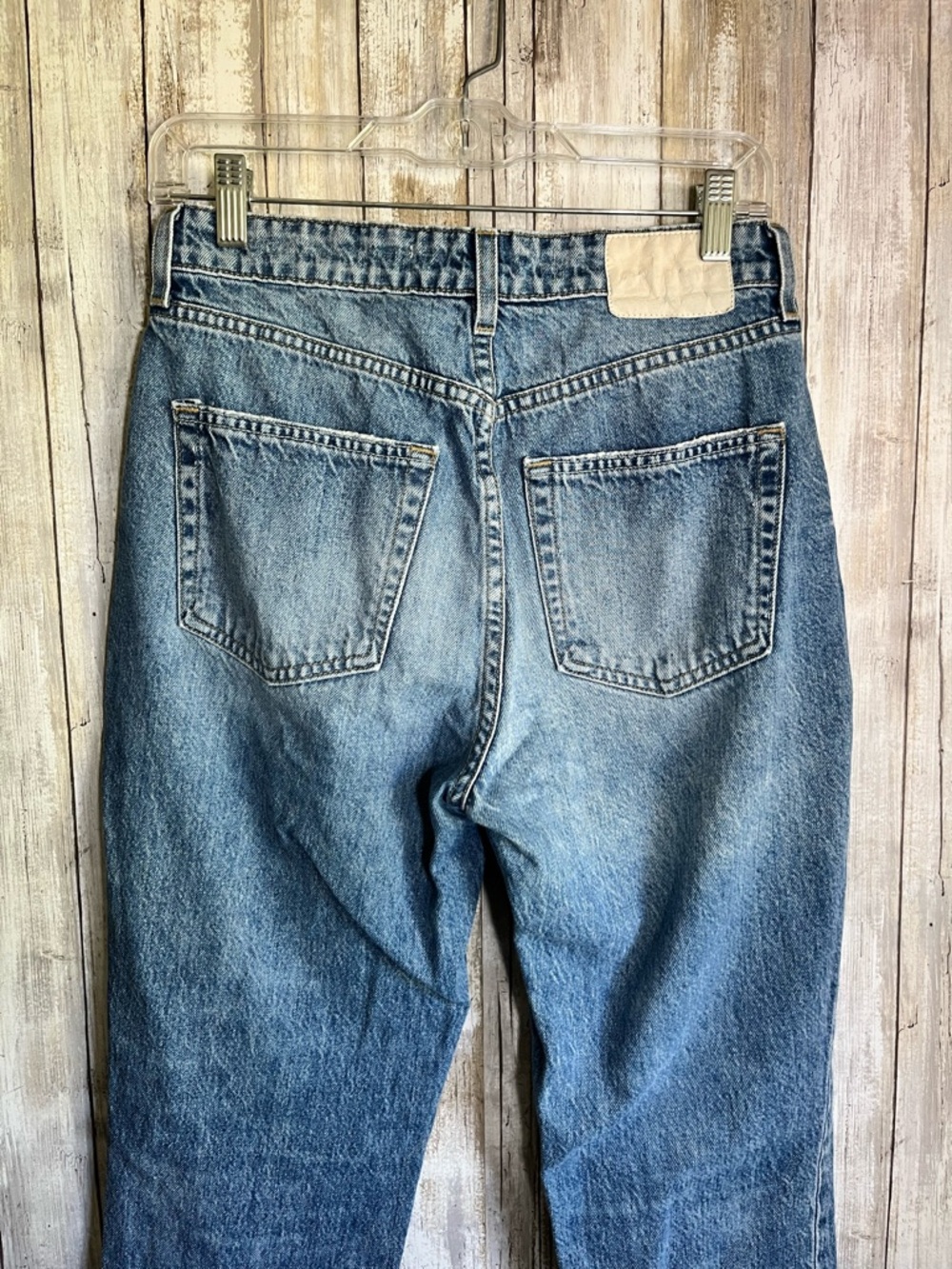 GRLFRND Karolina High Rise Straight Crop Jeans La Playa Raw Hem Size 27 - Picture 7 of 11